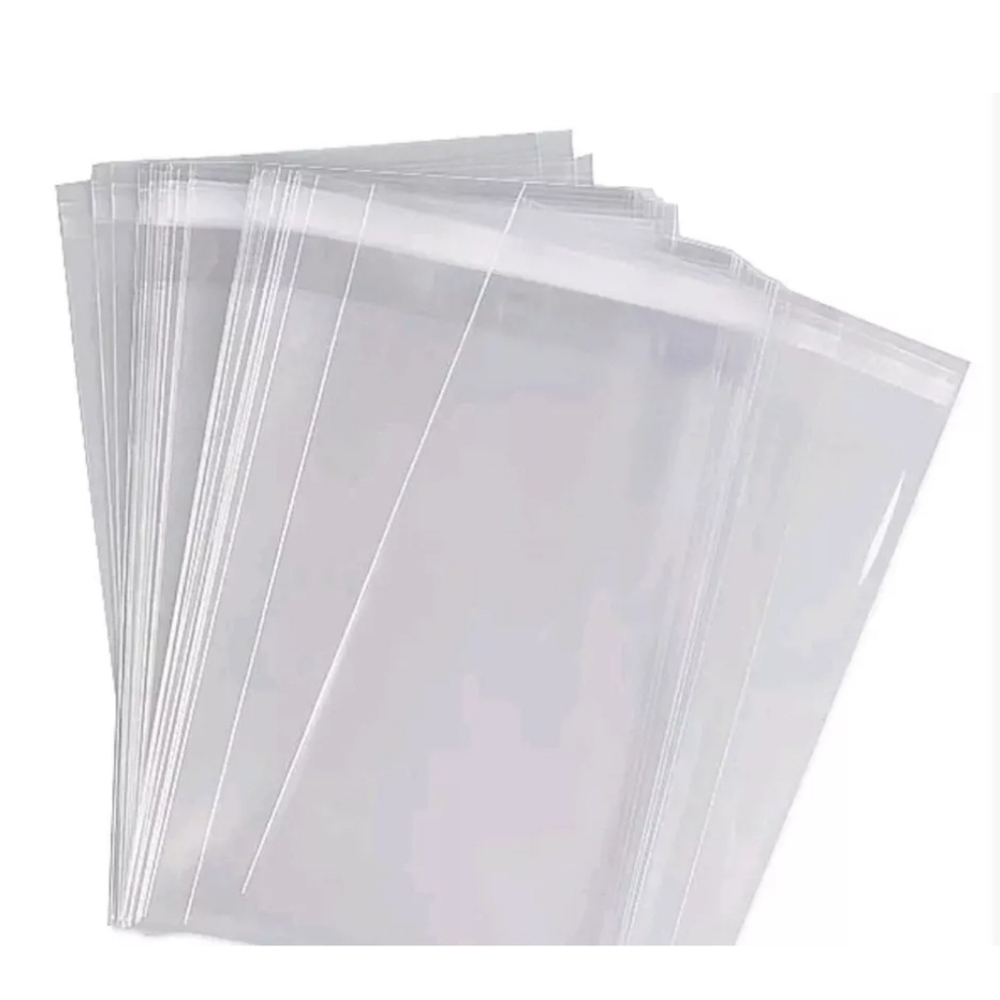 (25) 10"x13" Clear Adhesive Strip Poly Plastic Bags